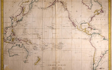 Carte Du Grand Ocean Ou Mer Du Sud. Atlas Du Voyage De La Perouse No. 3 Map