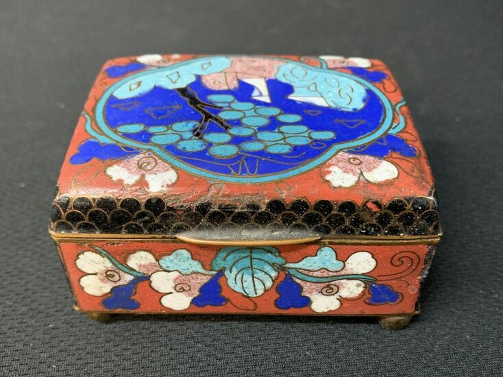 Chinese Cloisonne Lidded Box