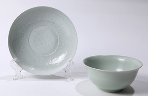 Chinese Shufu type Bowl and Qingbai Glaze Dish