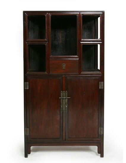 Chinese Tieli Wood Display Cabinet, 18th/19th Century