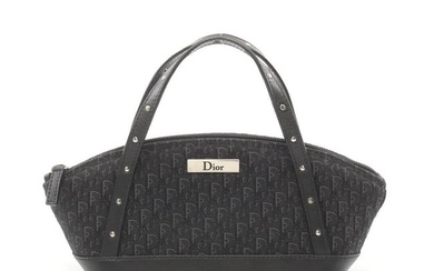Christian Dior Chic Trotter Black Canvas Leather