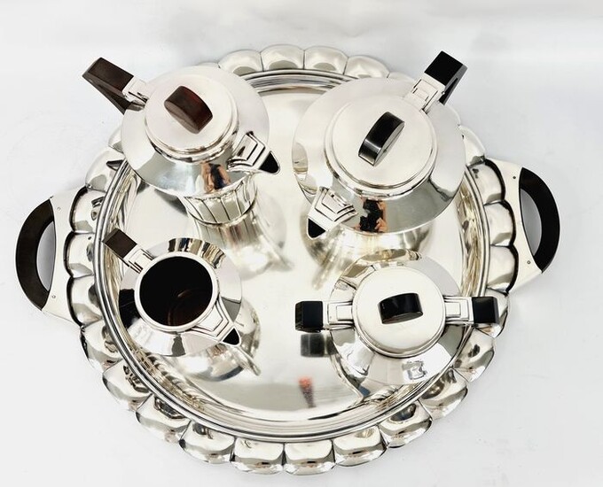 Coffee and tea service - .833 silver - Portugal - Mid 20th century