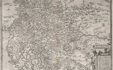 Croatia, Bosnië Herzegovina, Kroatië, Slovenië, Servië; Abraham Ortelius naar Ioan Sambucus - Illyricum - 1572 - 1561-1580