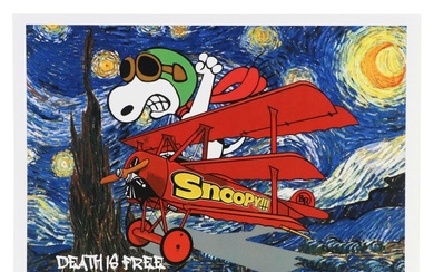 Death NYC Pop Art Digital Print Featuring Snoopy x Van Gogh, 2023