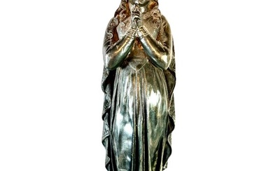 Désiré Pierre Louis Marie (1761-1863) - Sculpture, La petite vierge - 32 cm - Silverplate