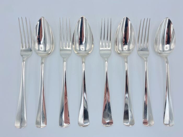 Dinner cutlery sets (8) - .833 silver - Gerritsen & Van Kempen - Netherlands - 1930 and 1931