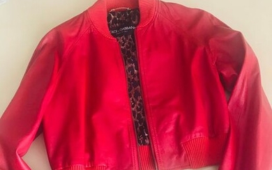 Dolce & Gabbana - Leather jacket - Size: EU 40 (IT 44 - ES/FR 40 - DE/NL 38)