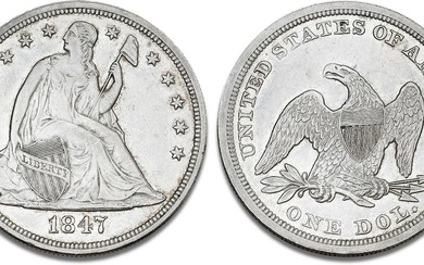 Dollar 1847, Philadelphia, Seated Liberty type, KM 71
