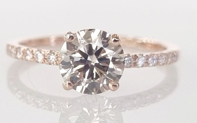Engagement ring - 14 kt. Rose gold - 1.16 tw. Diamond (Natural)