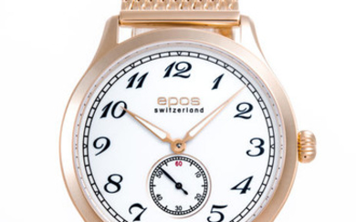 Epos - Pink Gold plated with bracelet men s watch - 3408-S/S-RG-WHT-ARAB - Men - 2011-present