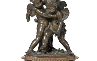 NOT SOLD. Étienne Maurice Falconet, after: A patinated bronze figure. C. 1880. H. 59 cm. L. 44 cm. W. 28 cm. – Bruun Rasmussen Auctioneers of Fine Art