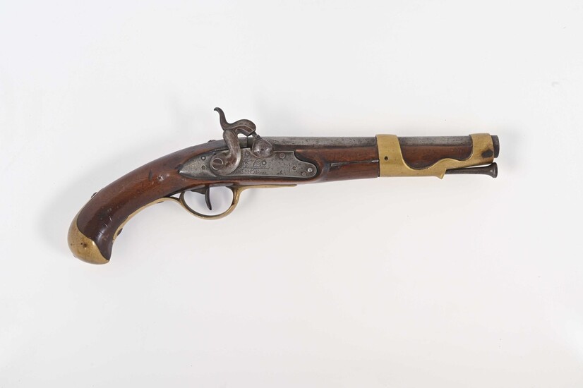 FRANCE Pistolet de cavalerie 1775 transformé... - Lot 81 - De Baecque et Associés