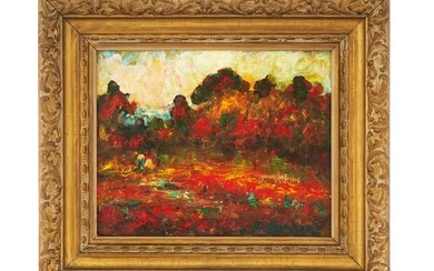FRENCH LANDSCAPE OIL PAINTING BY CHAIM SOUTINE