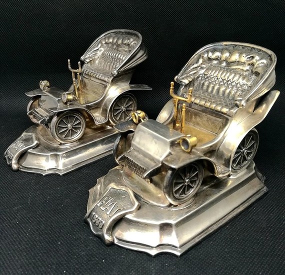 Fantastic Scale Models of Vintage Cars (2) - .800 silver - Italy - mid 20th century