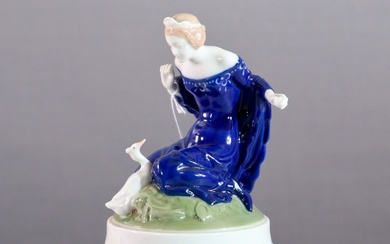 Figurine en porcelaine, Manufacture Rosenthal, dessin de Ferdinand Liebermann, "Deux princesses", 2e choix, marque au...