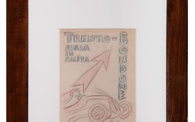 Fortunato Depero (Fondo, 1892 - Rovereto, 1960) Trento Bondone. Corsa...