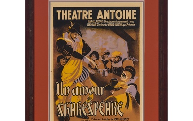 French Theatre Advertising Poster for 'Un Amour de Shakespeare', c.1910