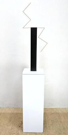 GEORGE D'AMATO Minimalist Enameled Steel Sculpture. ZIG