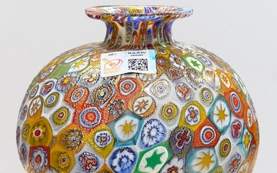 Gabriele Urban - Murano - Millefiori vase and 24 kt gold leaf