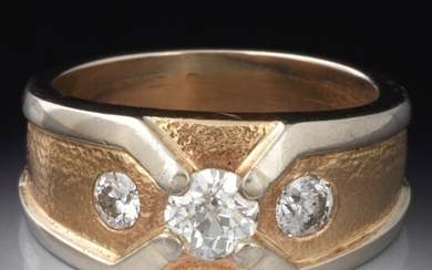 Gentleman's Gold 0.83 ct Diamond Center Ring