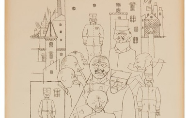 George Grosz (1893-1959), "He Made Fun of Hindenburg," Plate 11 from "Deutsche Graphiker der