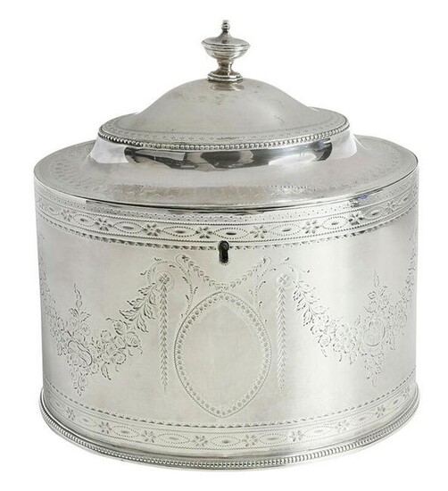 George III English Silver Tea Caddy
