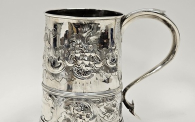 George III silver tankard possibly by John Scofield, London ...