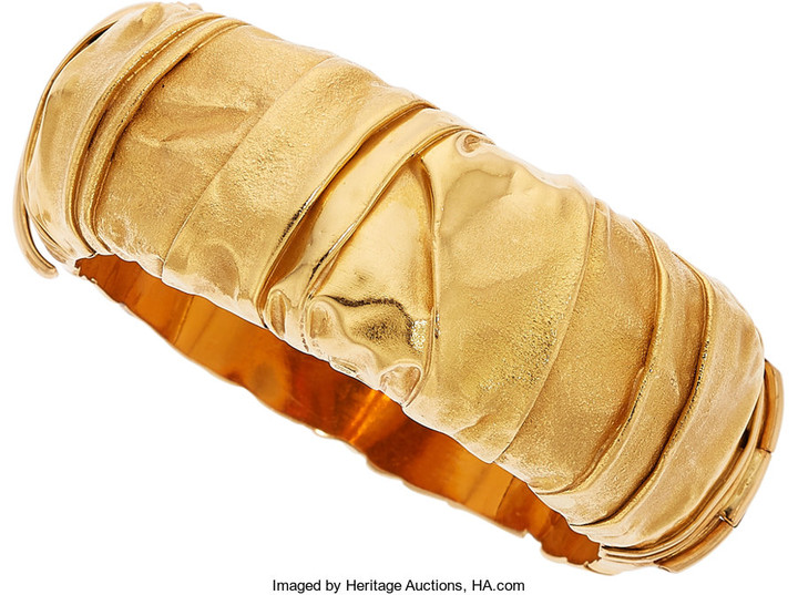 Gold Bracelet, Faranakas The 18k gold bracelet weighs...