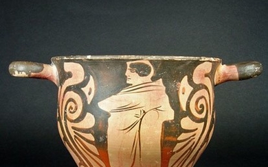 Greek Campanian Ceramic Skyphos, APZ-Group