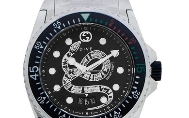 Gucci Dive YA136218 - Dive Quartz Black Dial Men's Watch