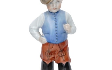 HEREND HUNGARY PORCELAIN FIGURINE BOY IN BOOTS