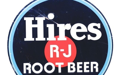 HIRES ROOT BEER SINGLE-SIDED EMBOSSED TIN SIGN.
