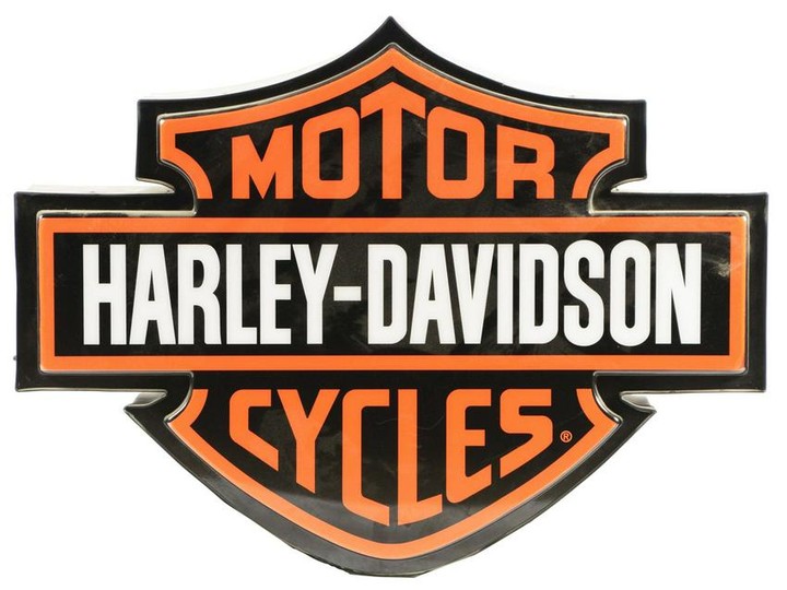 Harley Davidson Motorcycles Embossed Plastic Light Up