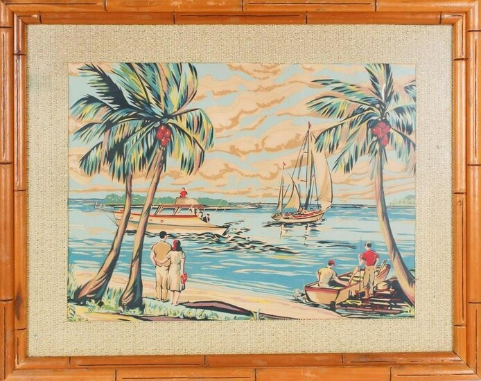 Hawaiian Beach Scene, Print