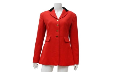 Hermes Red Wool Riding Jacket -Size 40