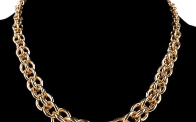 ITALIAN 14K YELLOW GOLD CHAIN LINK NECKLACE