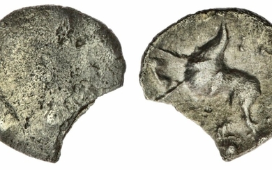 Corieltauvi, Uninscribed (c. 50 BC - AD 50), AR Half-Unit