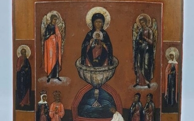 Icon, Mother of God, Life-Giving Source - Wood - 19th century