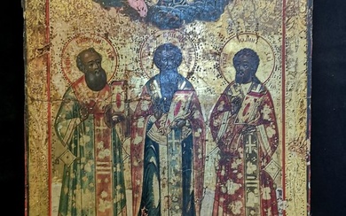 Icon - Three saints - Wood