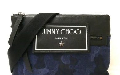 JIMMY CHOO Camouflage Denim Jacquard Shoulder Bag KIMI-CDJ-0097 Unisex