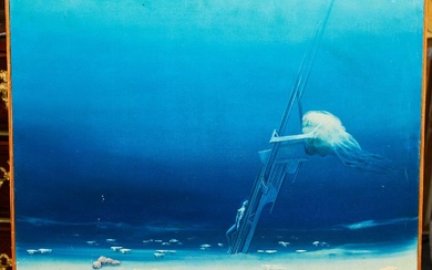 Jean DEPARIS (XXe) Immersion, Huile sur isorel contrecollée sur panneau