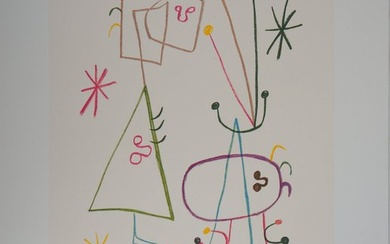 Joan Miro (1893-1983) - Famille à l'étoile