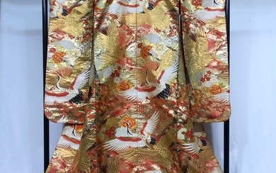 Kimono, Uchikake robe - Silk - wedding - Beautiful antique silk iro-uchikake robe - Japan - Shōwa period (1926-1989)