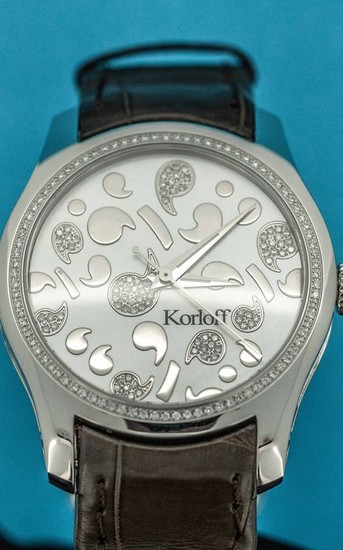 Korloff - Automatic Diamond 0.70 Carat Limited Edition Number 444 Mother of Pearl Crocodile strap Swiss Made- CAK38/2A3 - Women - BRAND NEW