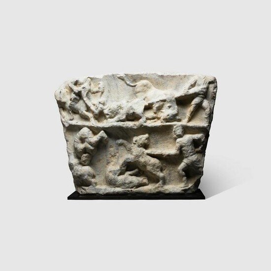 LARGE ROMAN GLADITORIAL RELIEF EUROPE, MID SECOND