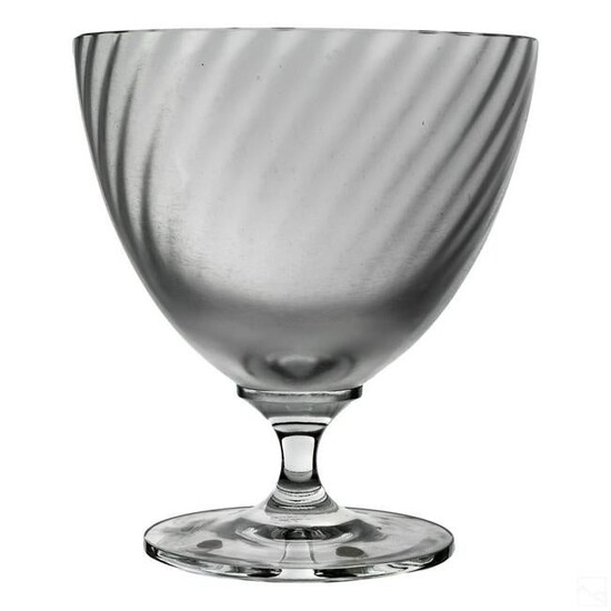Lalique French Glass Crystal Pedestal Trifle Bowl