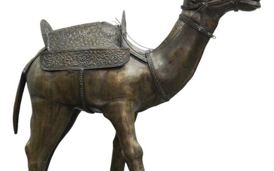 Large Antique Indo Persian Bronze Camel