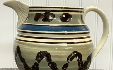 Large Earthworm Cable and Cat’s Eye Mocha Pitcher