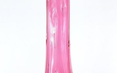 Large Victorian cranberry glass vase, 56cm high