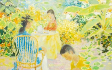 Lê Phổ (French/Vietnamese, 1907-2001) Le repos dans le jardin